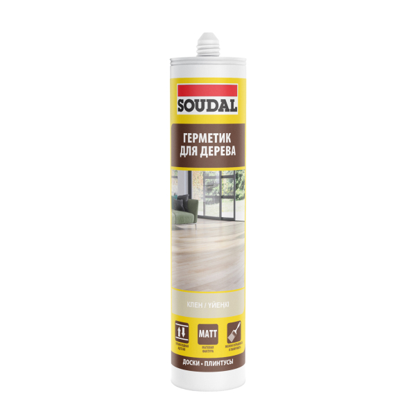 Паркетный герметик Soudal, клен, 280мл